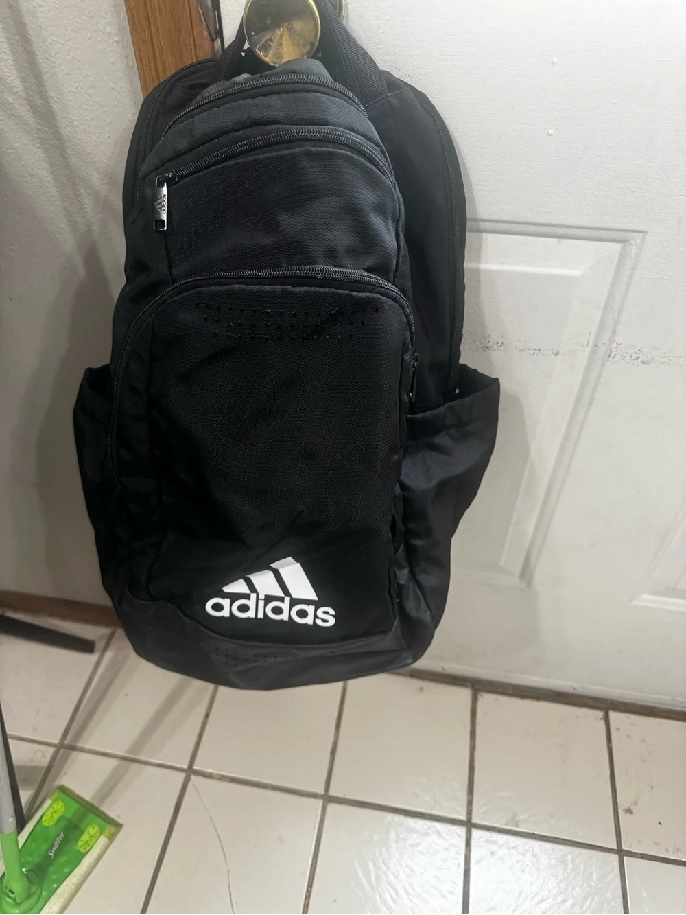 adidas Black Logo Multi-Compartment Backpack